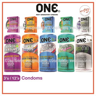 ONE Condoms (3's / 12's) Kondom [Mixed Pleasures / Super Studs / Sensitive / True Fit / Zerothin]