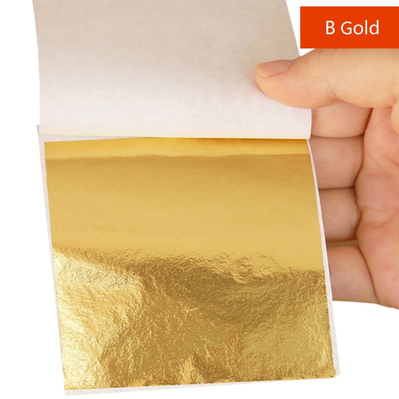 INF 100Pcs Gold Leaf Sheet DIY Imitation Foil Paper Resin Jewelry