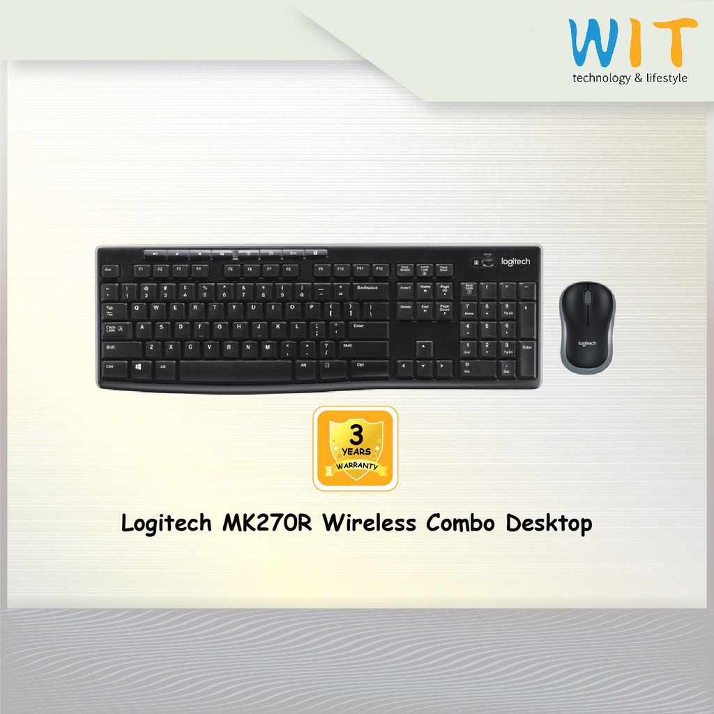 Logitech MK270R Wireless Combo Keyboard + Mouse