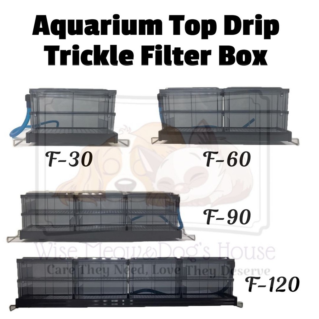 JIX Aquarium Top Drip Trickle Filter Box Aquarium Filtration Stackable