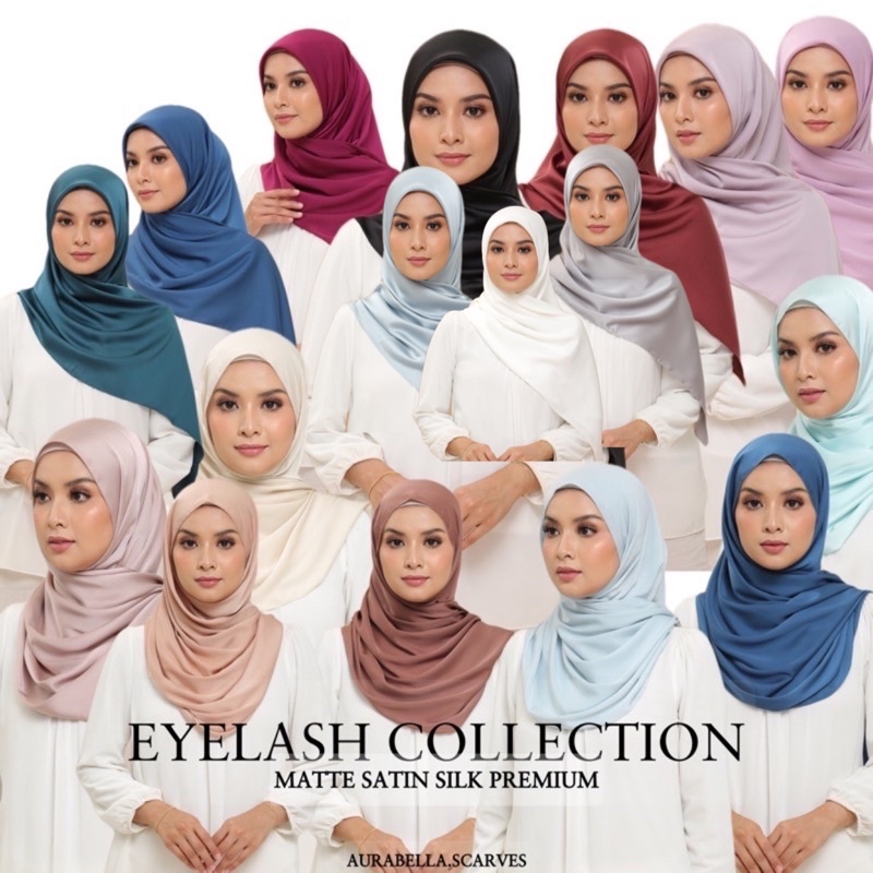 NEW SERIES EYELASH BAWAL & SHAWL MATTE SATIN SILK PREMIUM