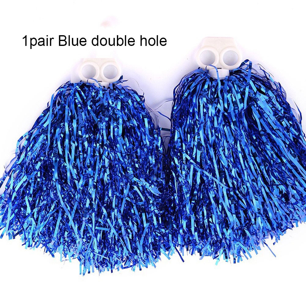 2 Pairs Plastic Cheerleader Cheerleading Pom Poms for Party Costume Fancy Dress Dance and Sport Party Dance 