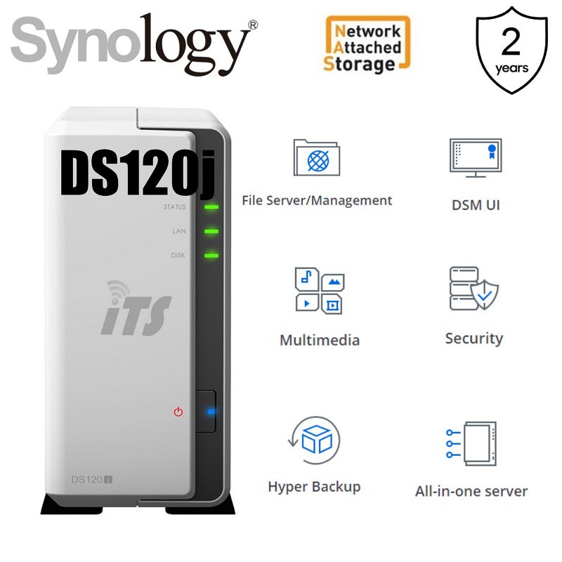 Synology DiskStation 1-Bay NAS Home Cloud Storage (DS120j / DS124)