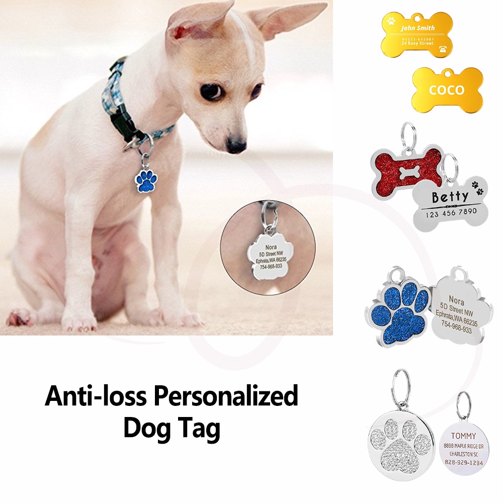 Versatile Purpose Personalized Dog Tag Address Tags Dogs Collar Id Custom Engraved Cat Name Pet - Image 3
