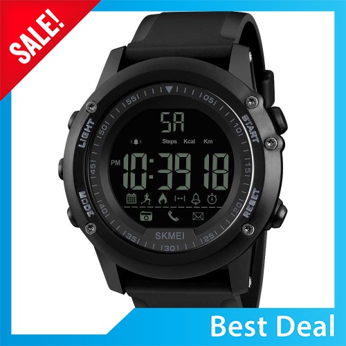 Best Deal SKMEI Sports Casual Men Smart Watch Intelligent Male Watches 5ATM Water-resistant Call APP Reminder Remote Ca