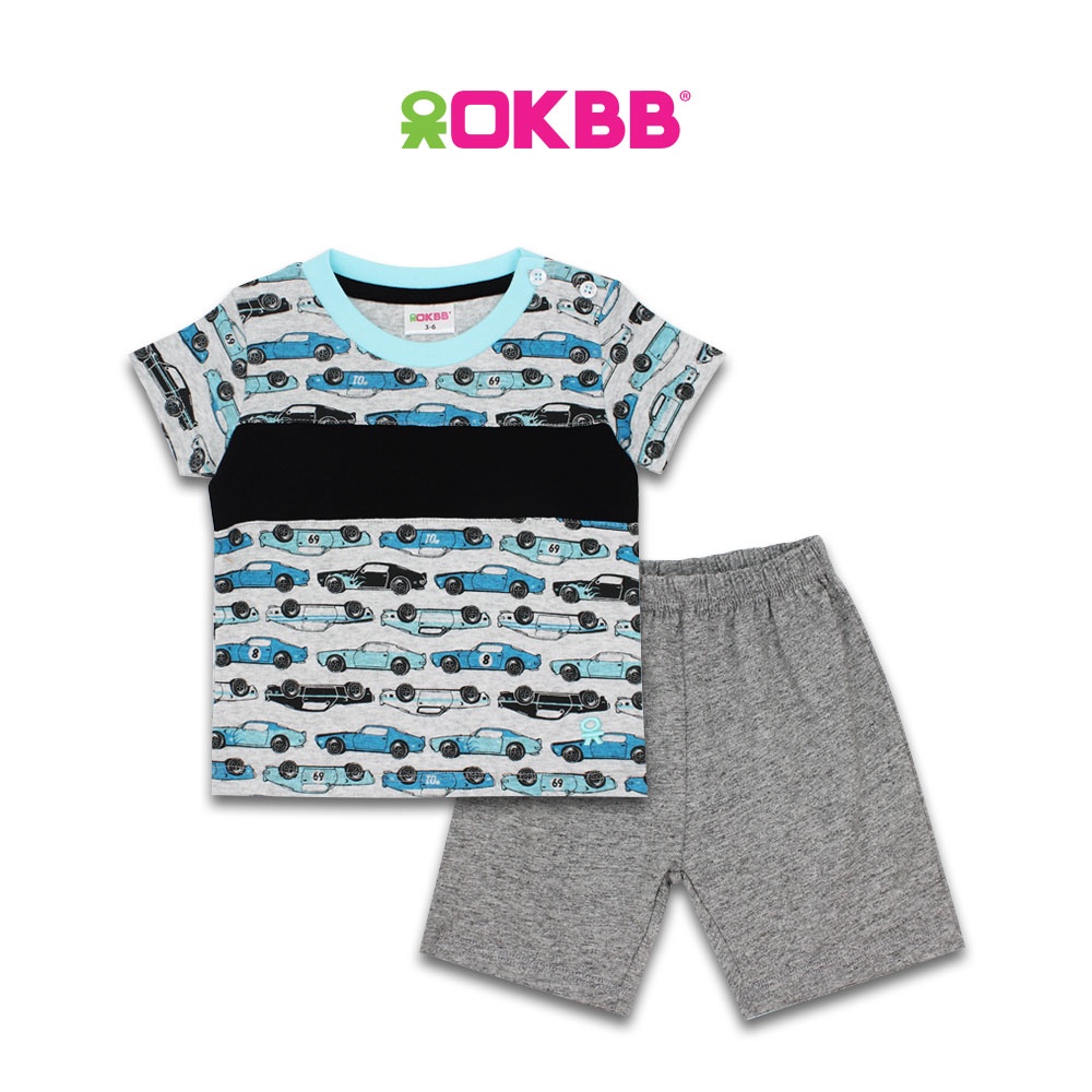 OKBB Baby Boy Fashion Clothing Suit Full Printed Casual Wear Short Sleeves Short Pants F3292_BFSL230_2