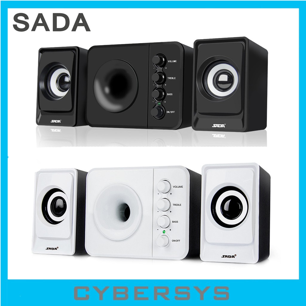 [READTY STOCK IN MALAYSIA] SADA D205 Wooden Speaker Home PC USB Desk