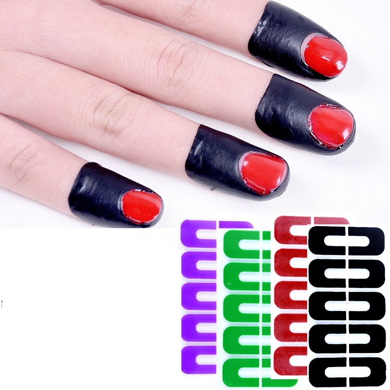 Peel Off Nail Tape Finger Protector Sticker Ushape Finger Cover