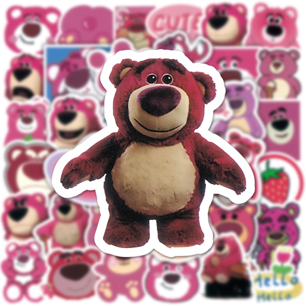 Sticker Lotso dâu là sản phẩm không thể thiếu cho những fan của nhân vật đáng yêu này. Hãy xem qua hình ảnh này để thấy rõ cảm xúc yêu mến mà các fan dành cho Lotso.