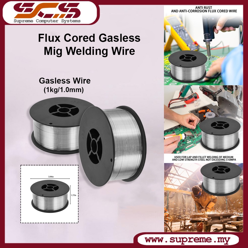Gasless Wire Flux Cored Gasless MIG Welding Wire (1kg 1.0mm) Shopee