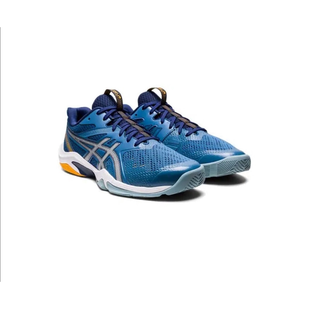 ASICS GEL BLADE 8 AZURE / PURE SILVER (ORIGINAL & READYSTOCK) | Shopee ...