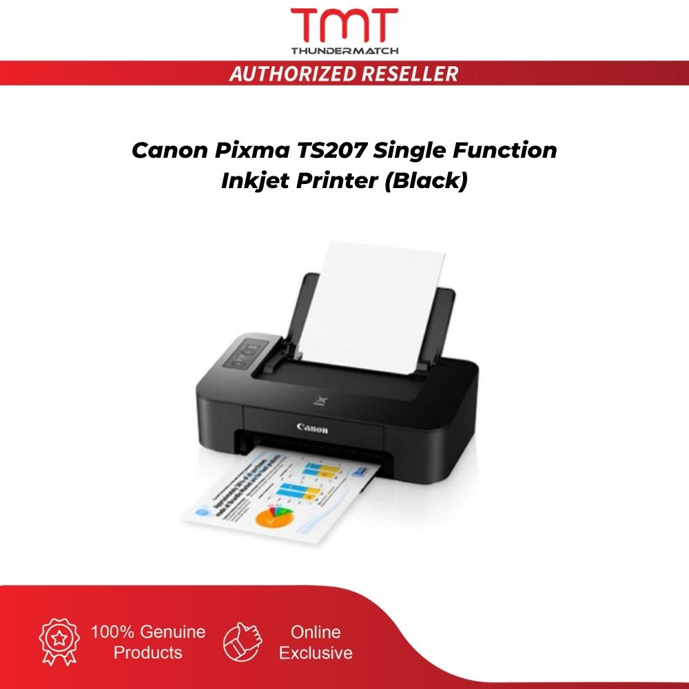 Canon Pixma Ts207 Single Function Inkjet Printer Shopee Malaysia 3929