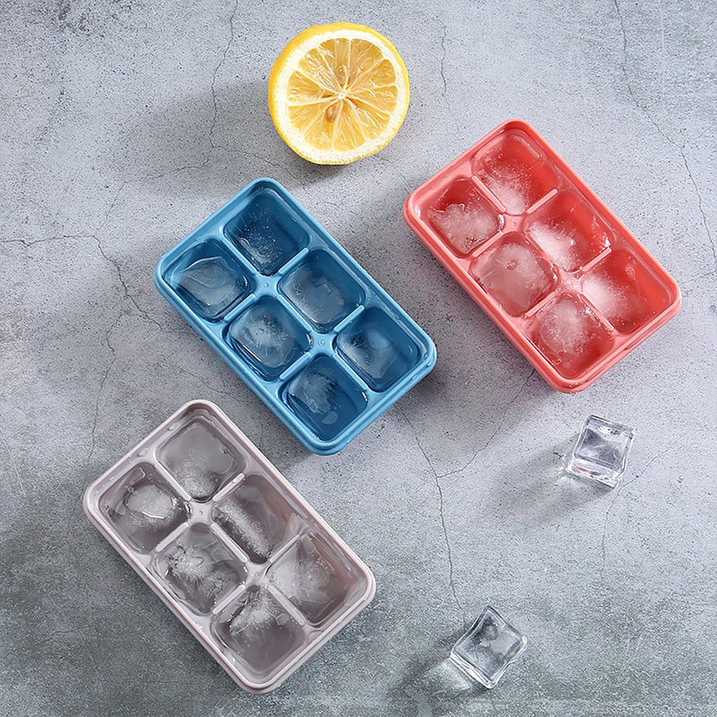 Dulang Ais Icecube Box Ice Tray Ice Box Tray Mold Mould Square Maker Ice Cube Silicone Ice Cube Maker #Cube with Lid