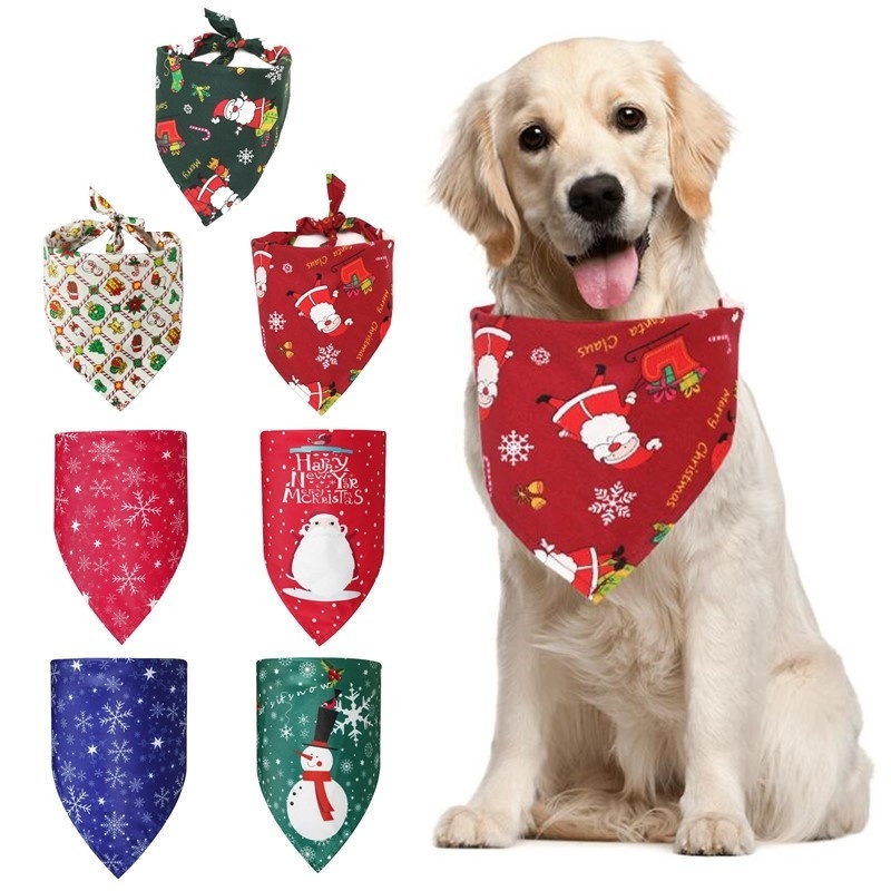 Large pet bib pet head bib Christmas dog washable washable bow tie cat