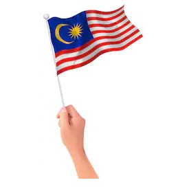 Gambar orang pegang bendera malaysia