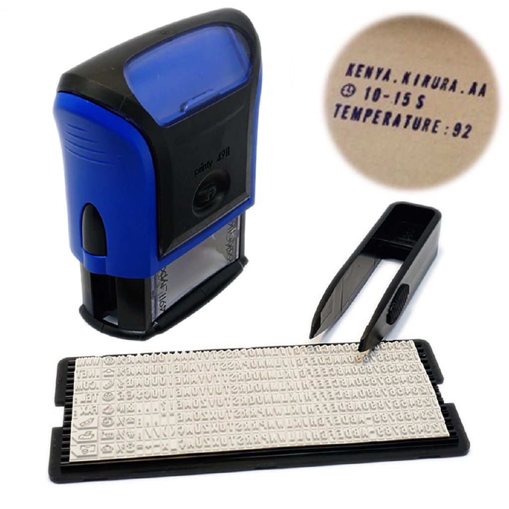 Diy Personalised Inking Rubber Stamp Kit Customised Business Name