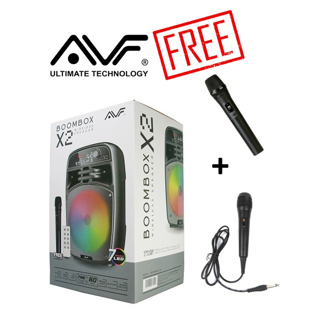 AVF BOOMBOX X2 WIRELESS SPEAKER (FREE WIRELESS MIC) Shopee Malaysia