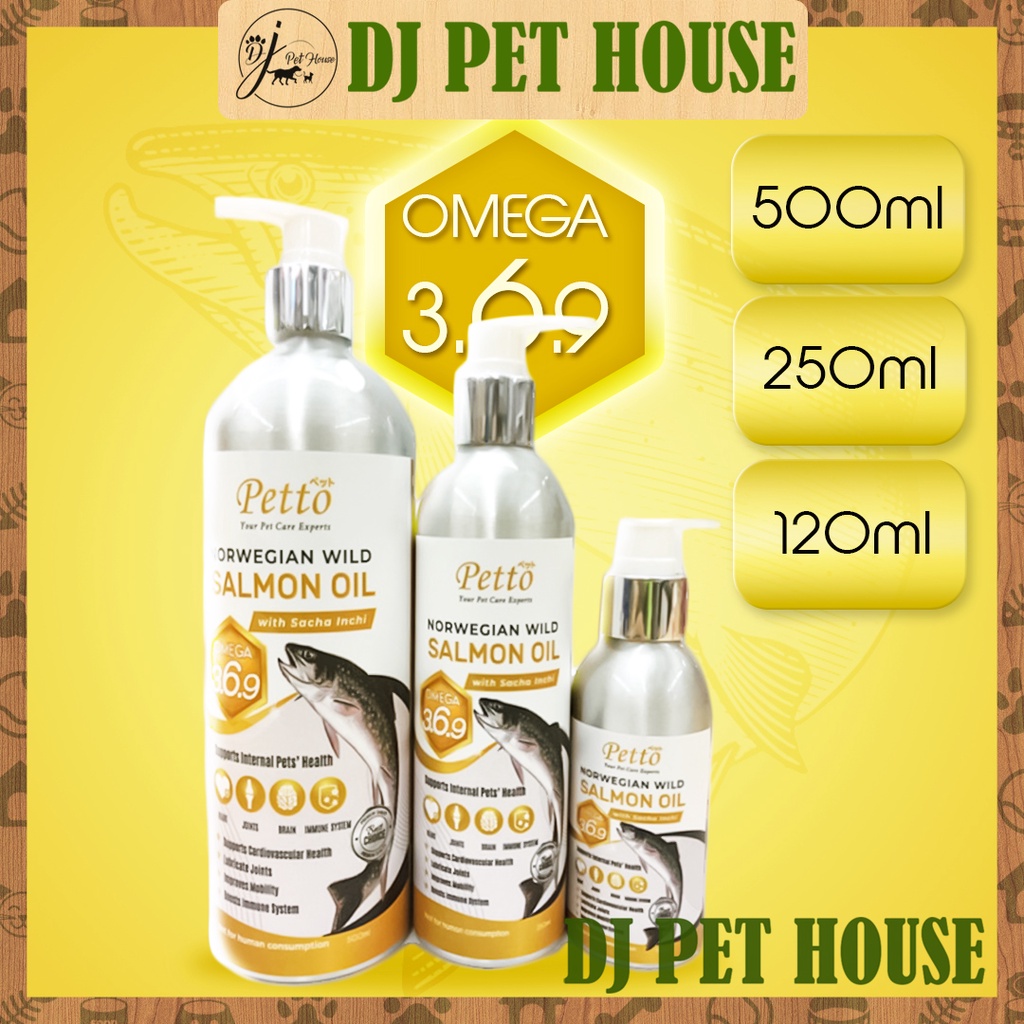 Petto Professional Norwegian Wild Salmon Oil For Pets (120ml/250ml
