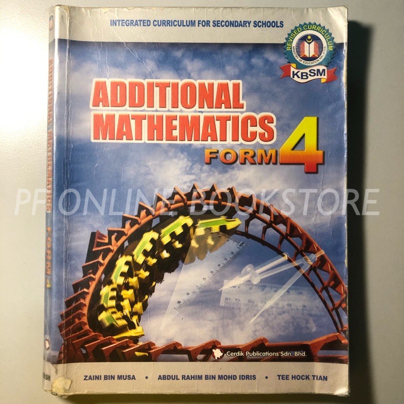 Additional Mathematics Text Book Spm Form 4 Shopee Malaysia