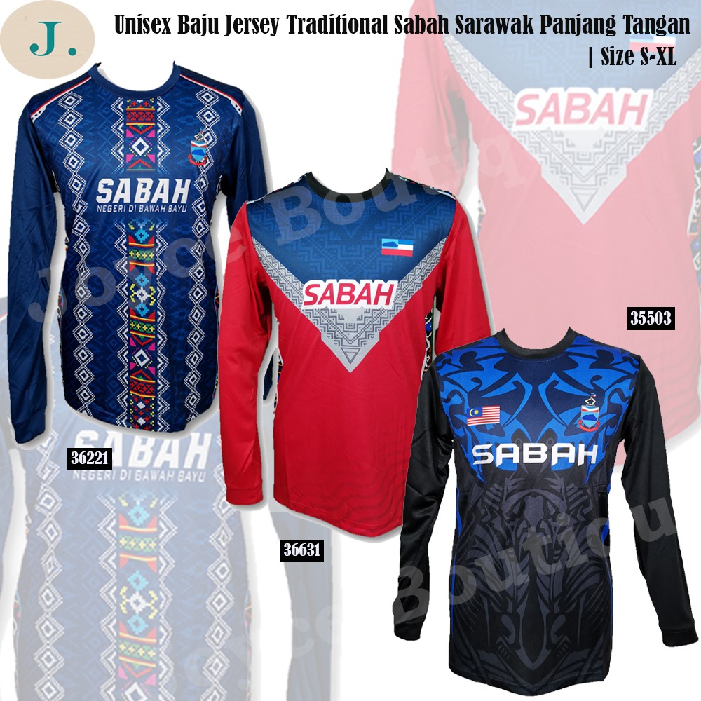 🔥Ready Stock🔥 Baju Jersey Tradisional Batik Etnik Sabah Sarawak lengan ...