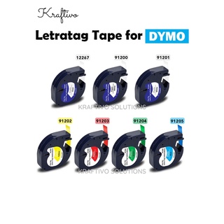 12mmx4m 7m Plastic Label Tape Roll Refill For Dymo Maker LetraTag 91201 91200 D1 