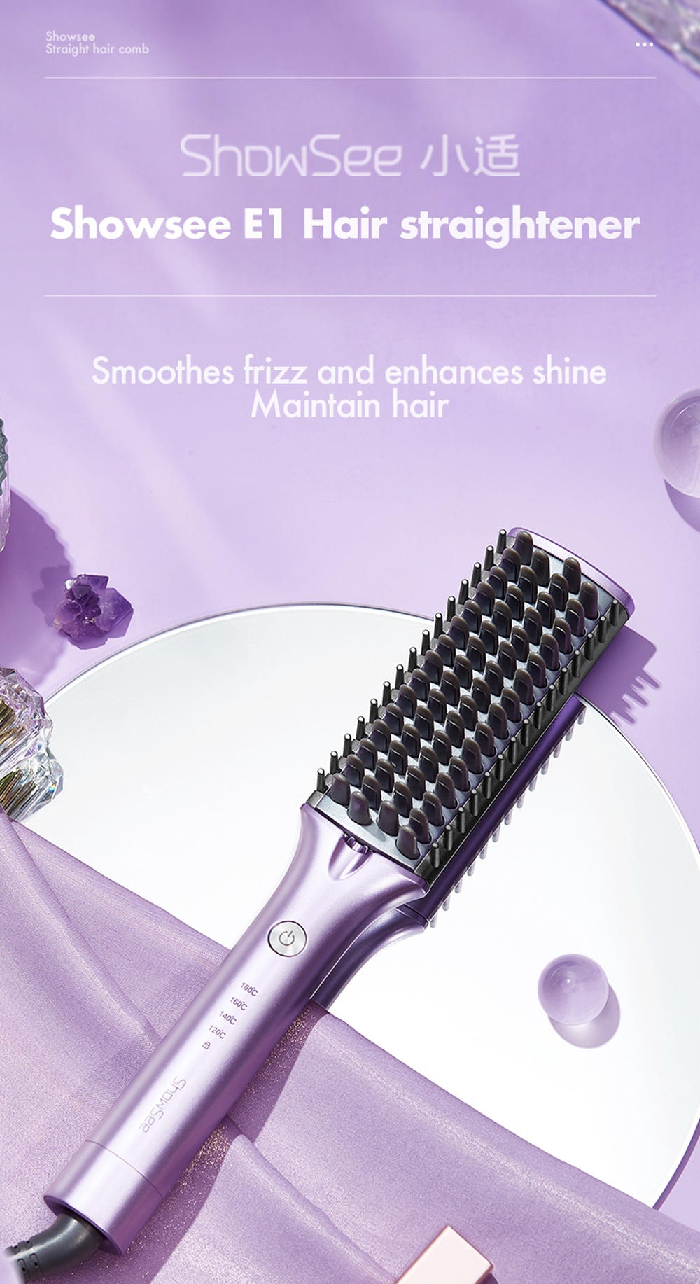 Xiaomi Showsee Negative Iron Hair Straightener E1 Hair Curler Flat Iron