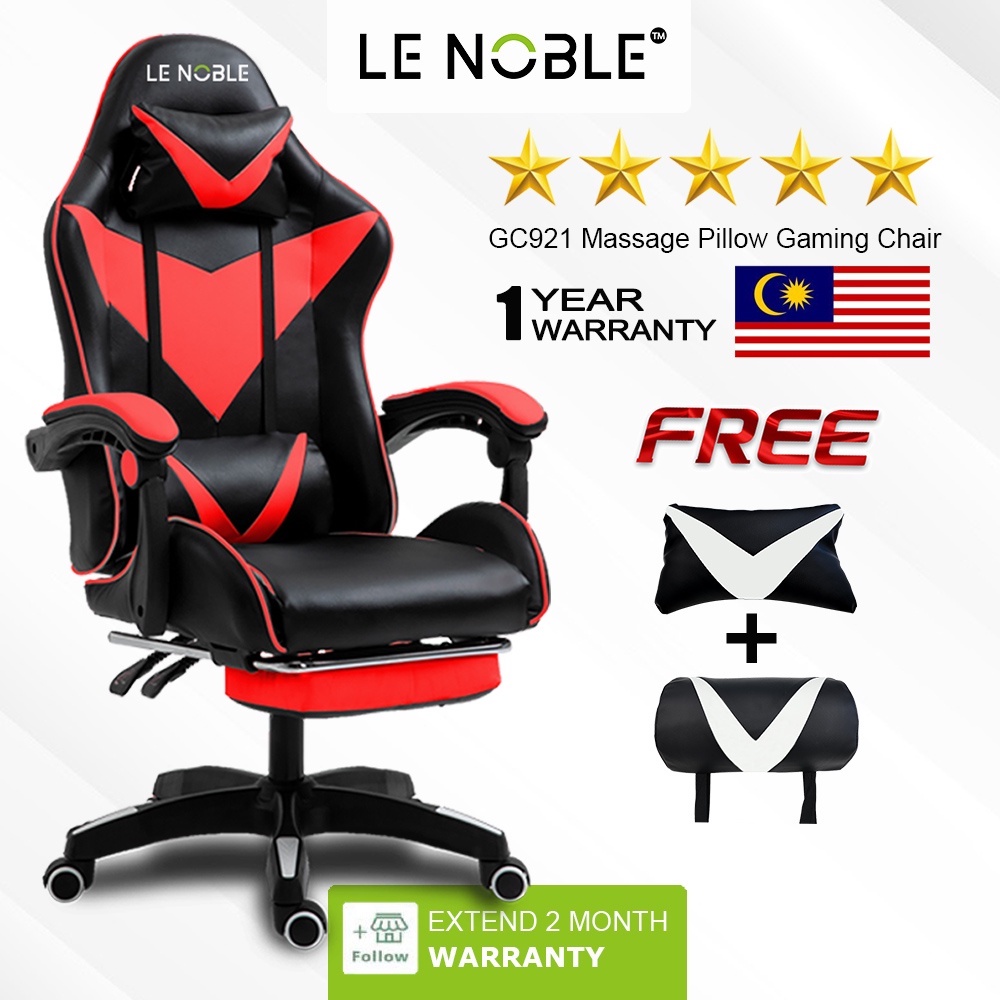 Lenoble Gaming Chair Murah Racing Chair Comfortable Computer Kerusi Gaming Adjustable Ergonomic Chair With Footrest Shopee Malaysia