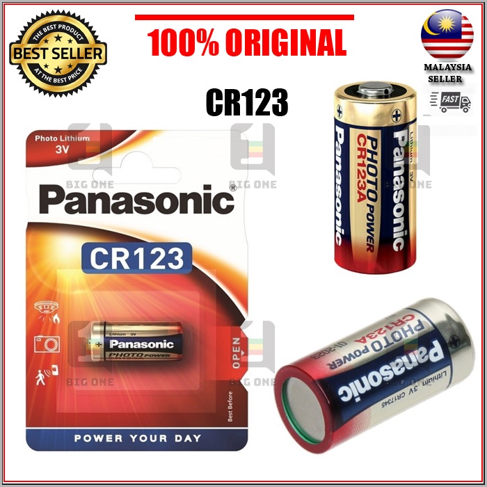PANASONIC CR123 PHOTO LITHIUM 3V BATTERY EQUIVALENT 123 E123A K123L