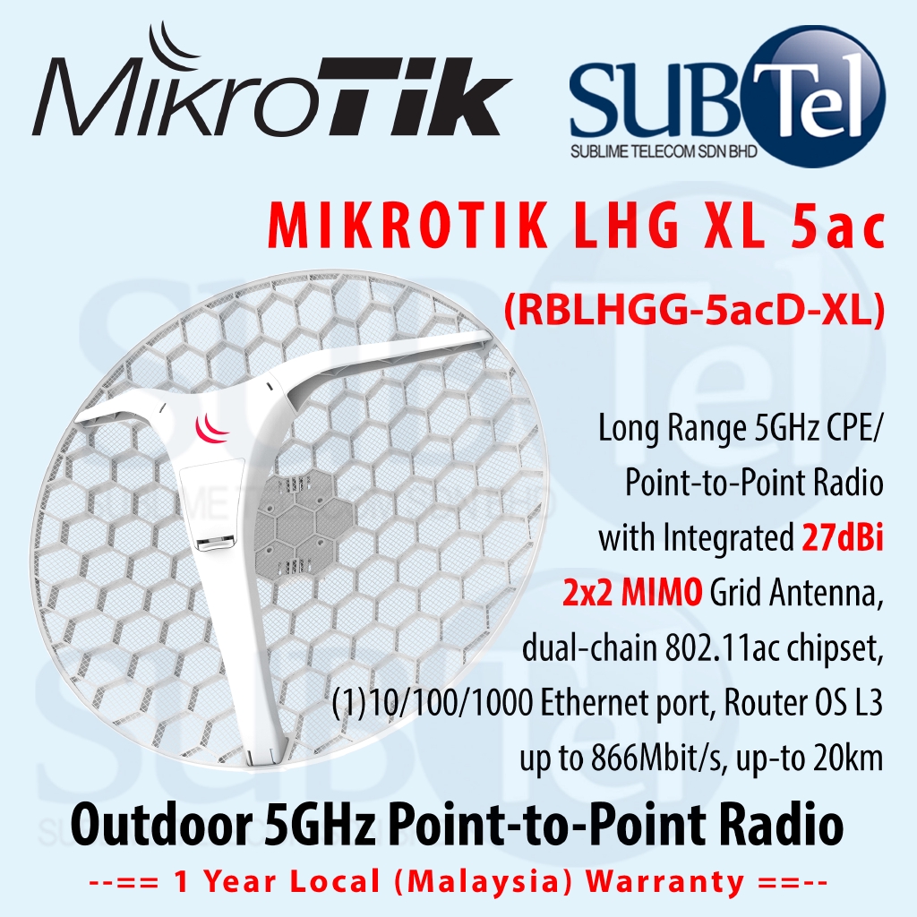 Mikrotik Lhg Xl 5 Ac Grid Antenna Rblhgg 5acd Xl Malaysia Shopee