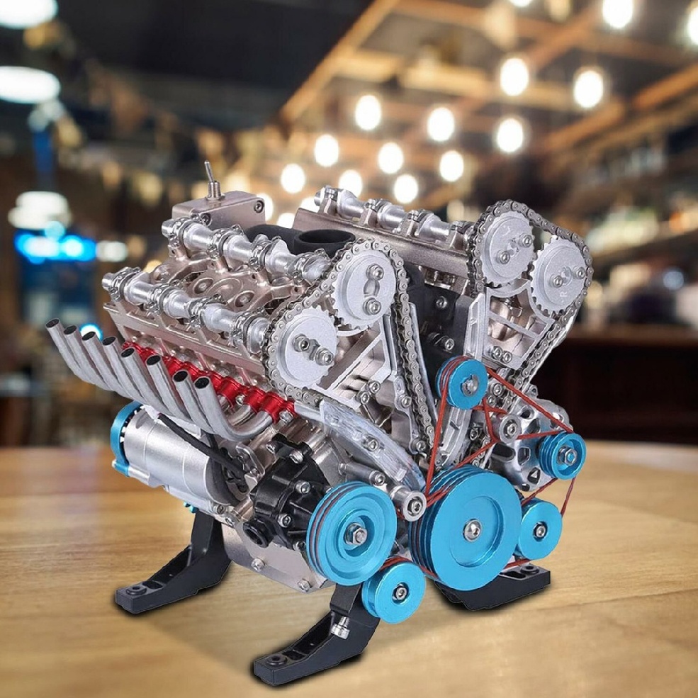 DIY Mini Engine Building Kit Resin Car Engine Assembly Model Toy Home