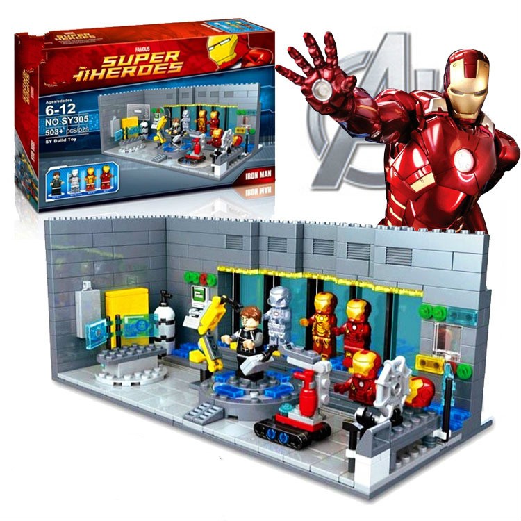 iron man laboratory lego set
