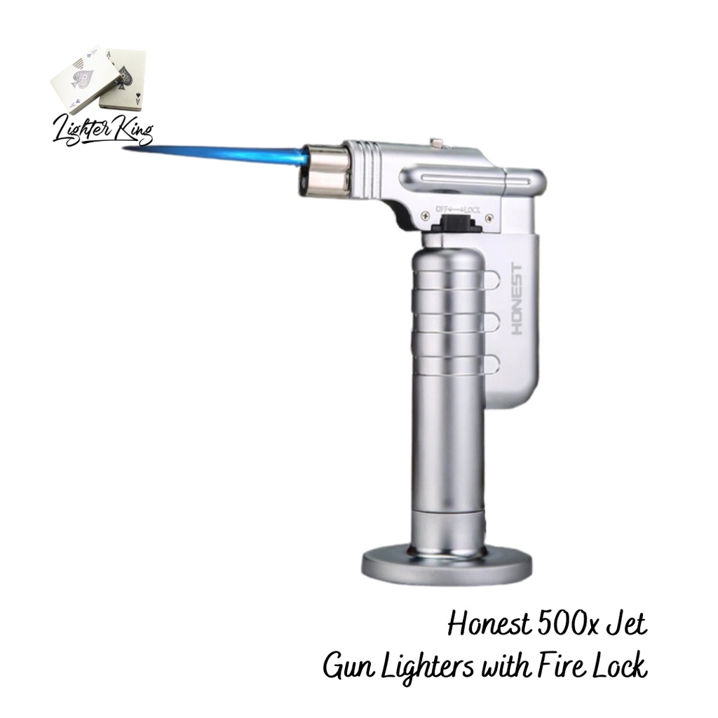 Ready Stock Honest 500x Jet Gun Lighters with Fire Lock / Torch Flame