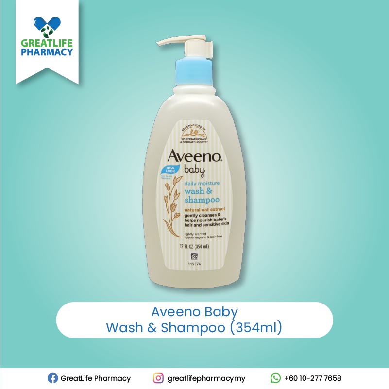 Aveeno Baby Wash & Shampoo (354ml) Shopee Malaysia