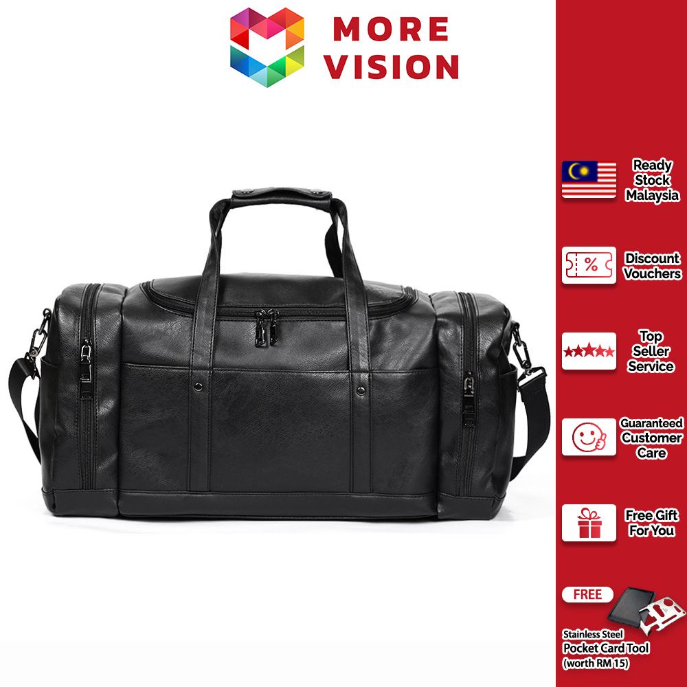 MV Bag Leather Travel Duffel Sling Bag Large Hand Carry Shoulder