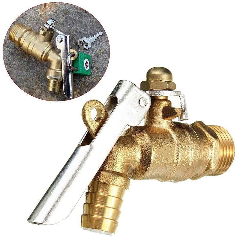 Outdoor Garden 1 2 2cm Thread Diameter Lockable Faucet Locked