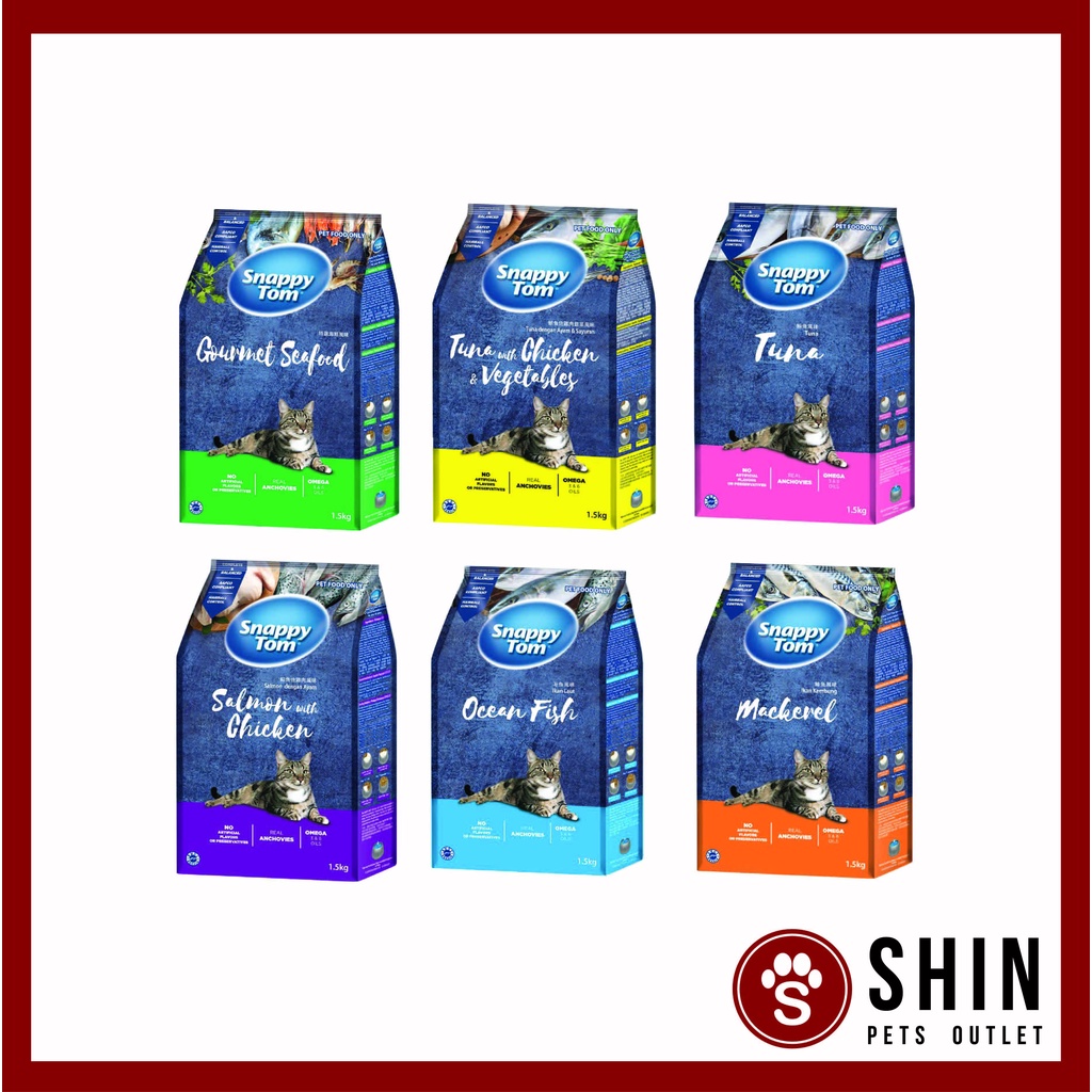 Snappy Tom Dry Packed Food (Cat Dry Food) - 1.5kg