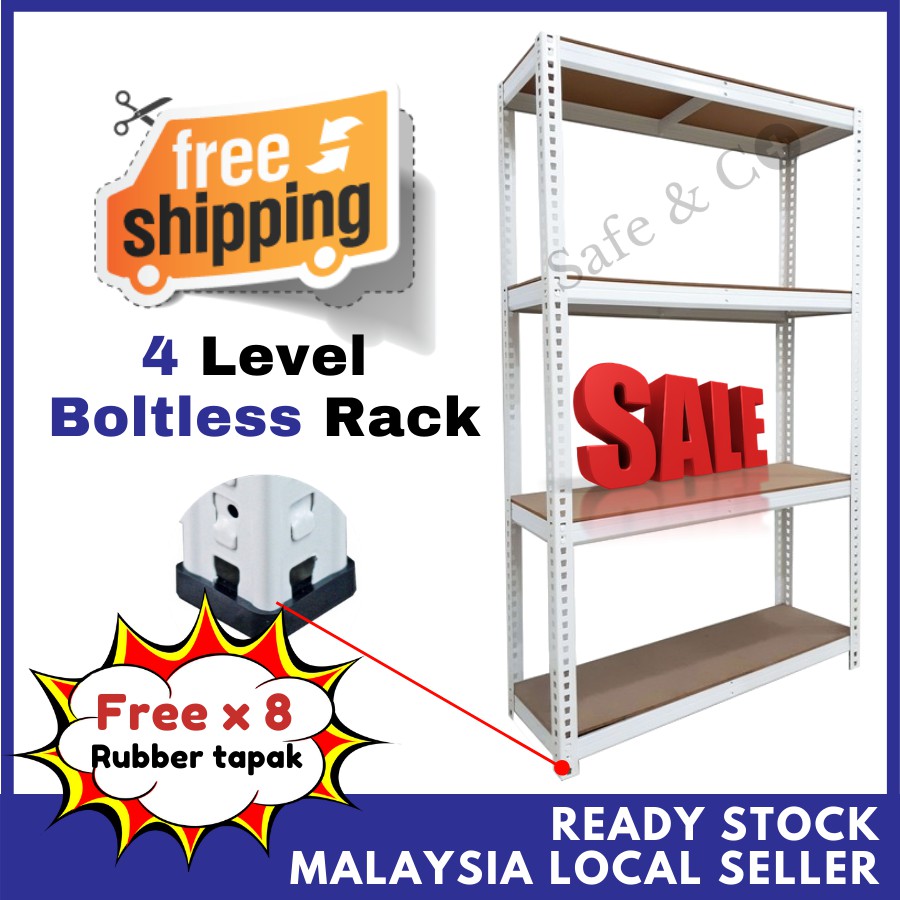  Free Shipping 4 Level Boltless Rack DIY  Rak  Serbaguna 