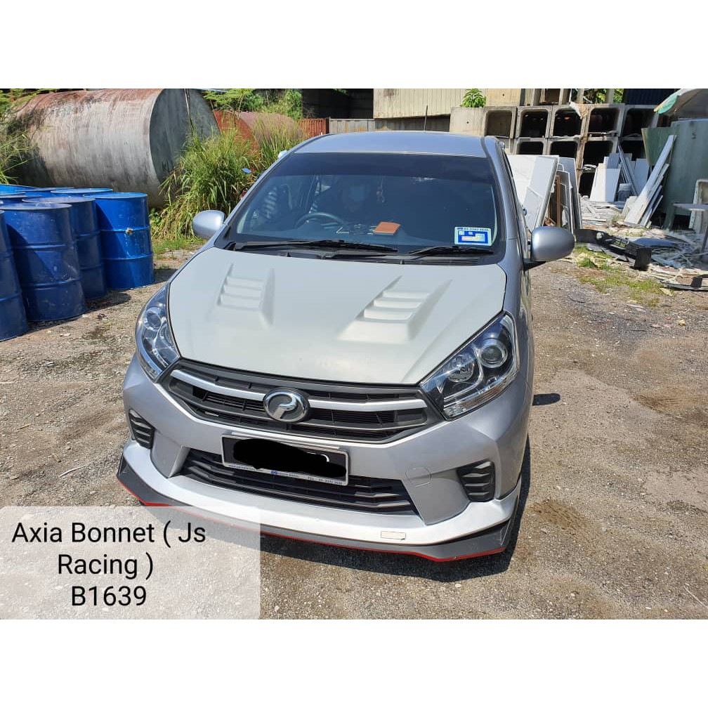 Perodua Axia JS Racing Bonnet Fiber  Shopee Malaysia