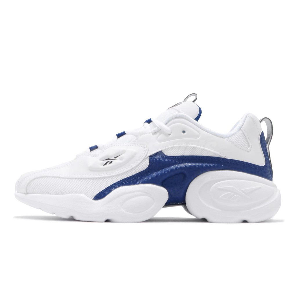 reebok shoes white blue