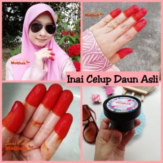  INAI  CELUP POKOK DAUN ASLI HALAL JARI RAMBUT  Shopee 