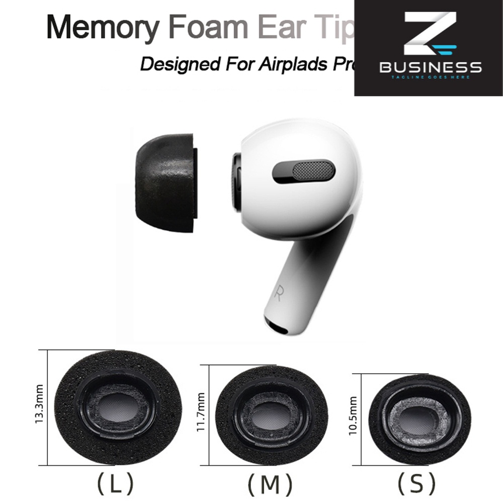 ZS S/M/L Noise Isolate Memory Foam Ear Tips for Airpods Pro