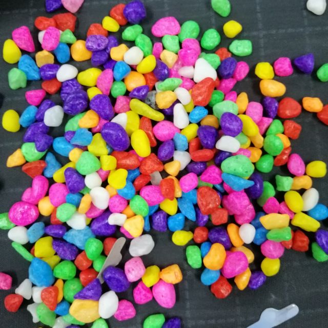 Diy Colourful Stone Batu Warna Warni Batu Akuarium彩色石子 Shopee Malaysia