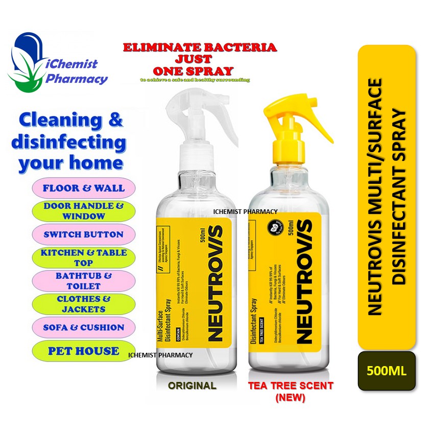 [BUY 2 AT RM32] NEUTROVIS MULTISURFACE DISINFECTANT SPRAY 500ML (KILLS 99 BACTERIA & GERMS