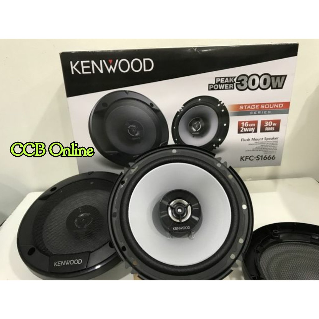 Kenwood Kfc S1666 6 5 2 Way 300w Car Coaxial Speaker