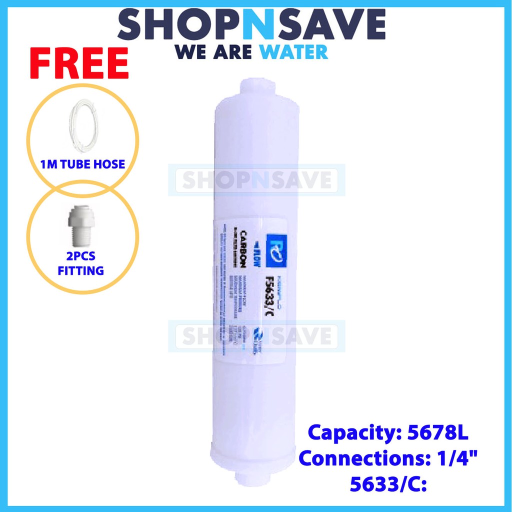 SHOPNSAVE Taiwan Kemflo F5633/C Carbon Inline Filter Replacement