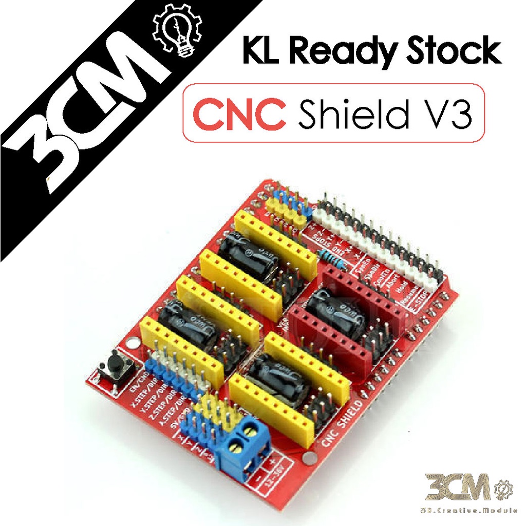 CNC Shield V3 Arduino UNO - 3D Printer Shield | Shopee Malaysia