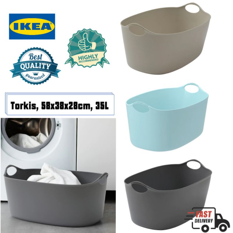 Ikea Torkis Flexi Laundry Basket 35L Shopee Malaysia
