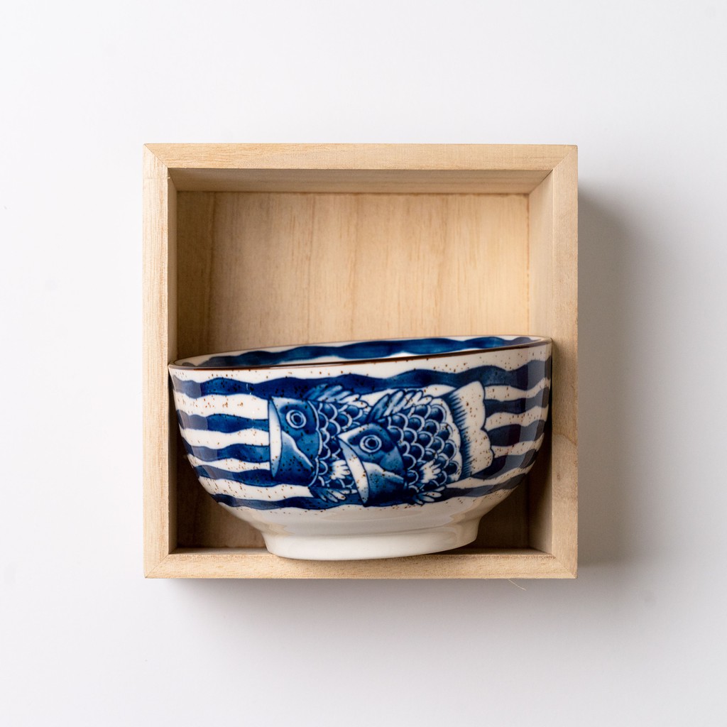 12.5cm Japanese Koi Fish Ceramic Bowl And PlatePorcelain Bowl Soup Bowl