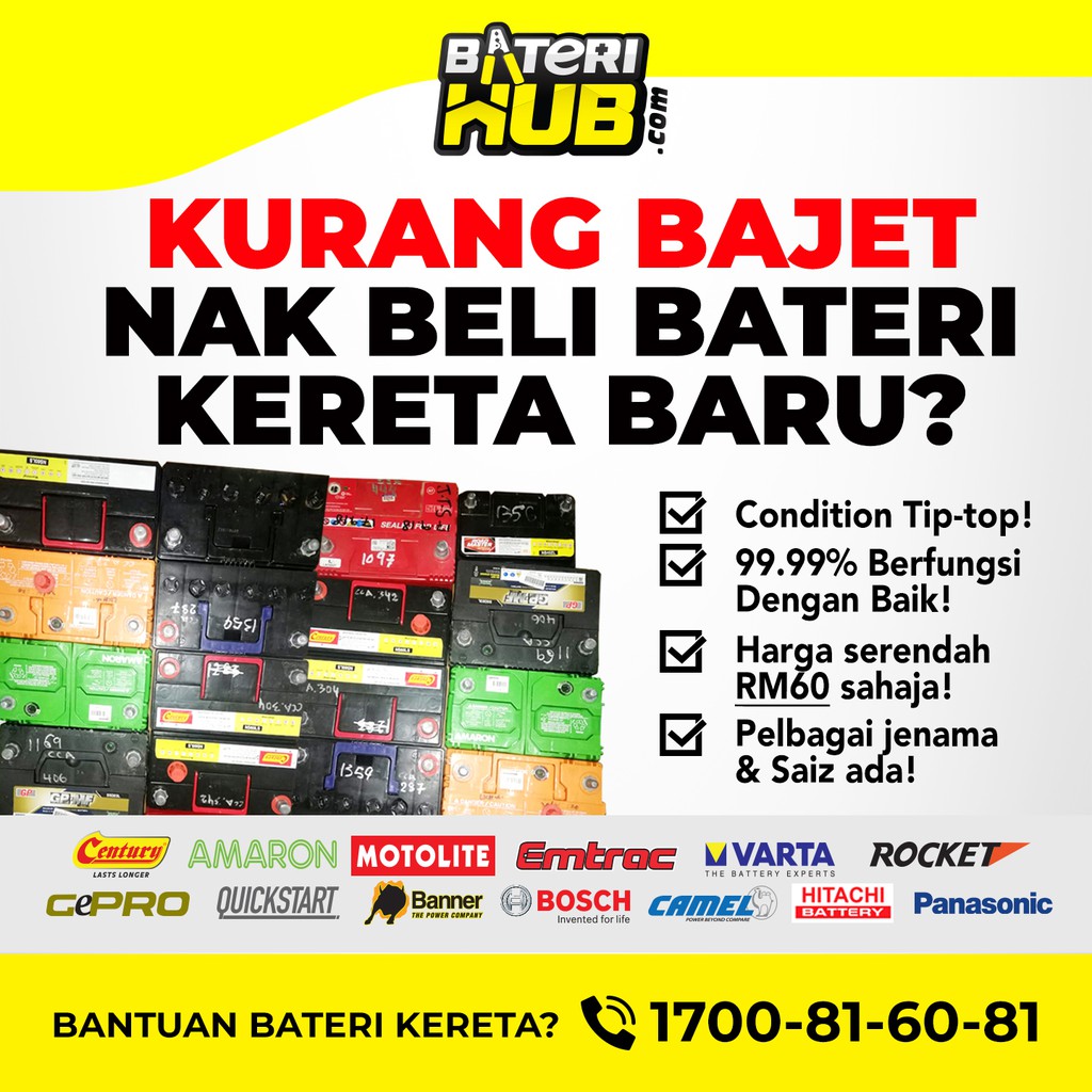 2nd Hand Car Battery 2nd Hand Bateri Kereta Second Hand Bateri Second Hand Battery Bateri Terpakai Perdana Unser Shopee Malaysia