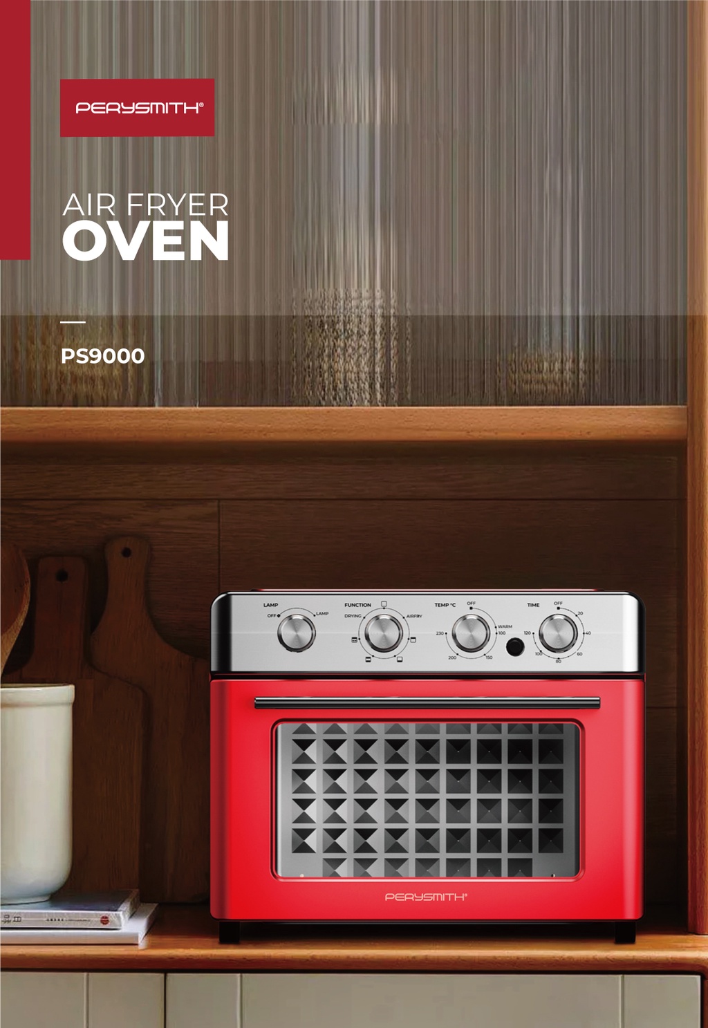 PERYSMITH PS9000 AIR FRYER OVEN BLACK/RED PerySmith Malaysia